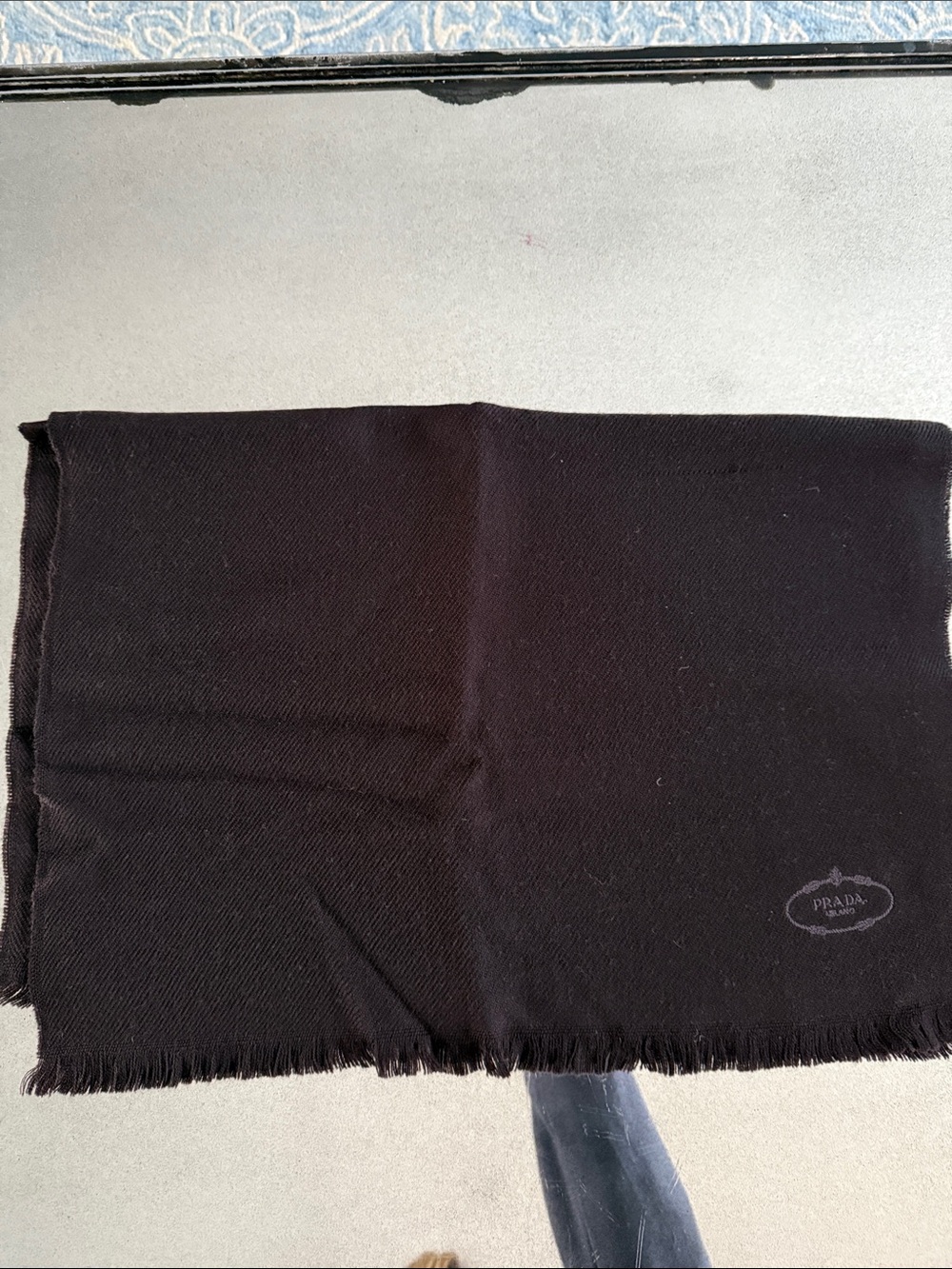 Prada men's scarf wool